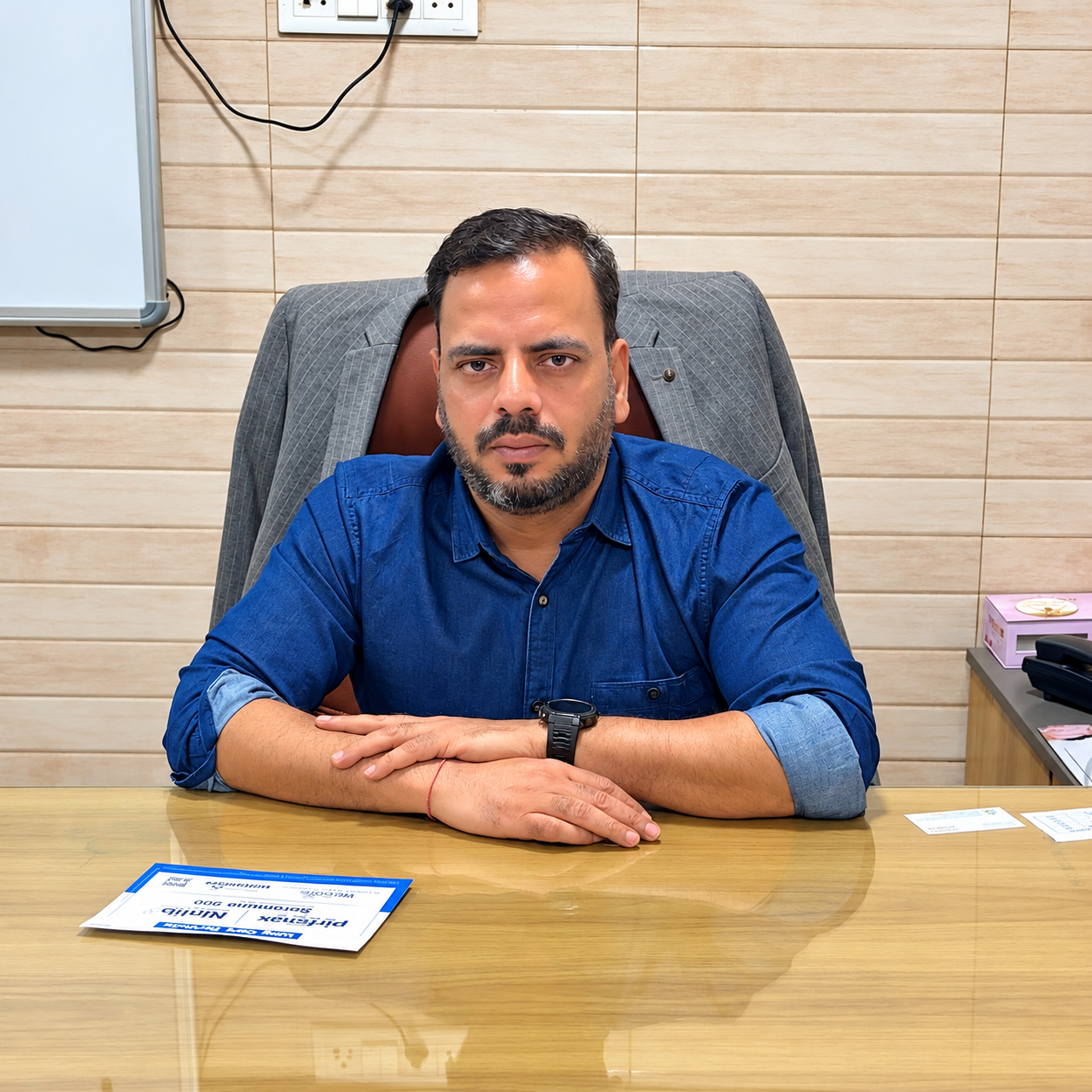 Dr. Shyam Yadav in a white medical coat